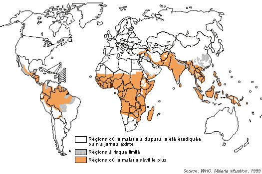 La malaria dans le monde