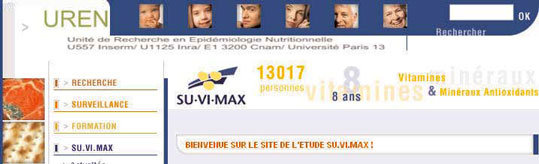 Le site Internet de SU.VI.MAX