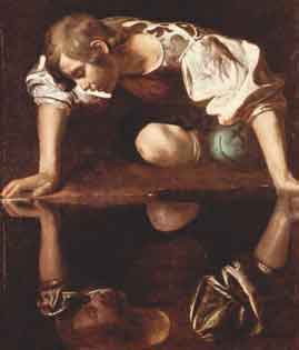 Narcisse, toile du Caravage (vers 1597-1599)