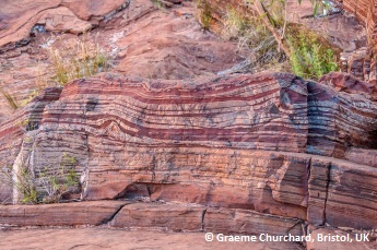 Banded Iron Formation at the Fortescue Falls