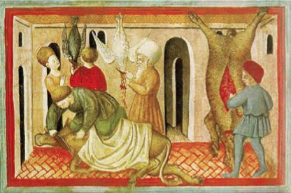 XVe siècle. Sacrifices dans le rituel juif.