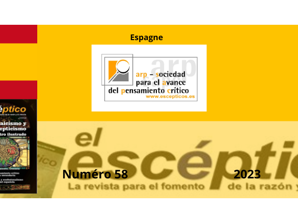 Sommaire de la revue El escéptico 2023 n°58