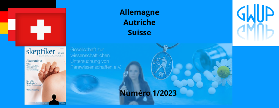 Sommaire de la revue Skeptiker - Année 2023 - n°1