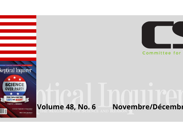 Sommaire de la revue Skeptical Inquirer Novembre/Décembre 2024 - Volume 48 N°6