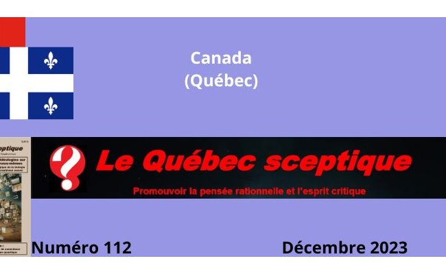 Au sommaire du Québec Sceptique N° 112 – Décembre 2023