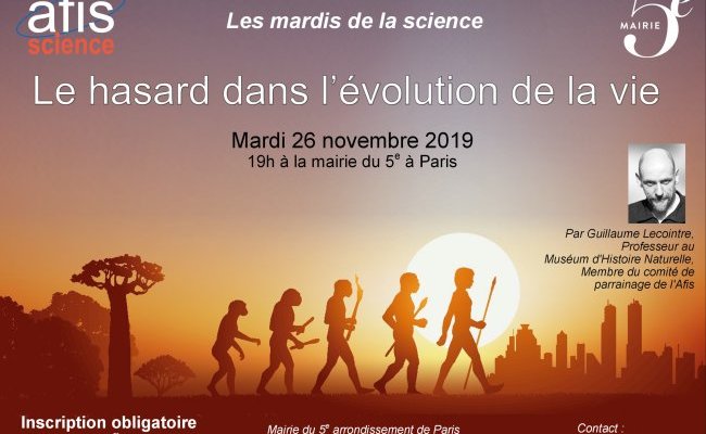 [Paris - 26 novembre 2019] Le hasard dans l'évolution de la vie