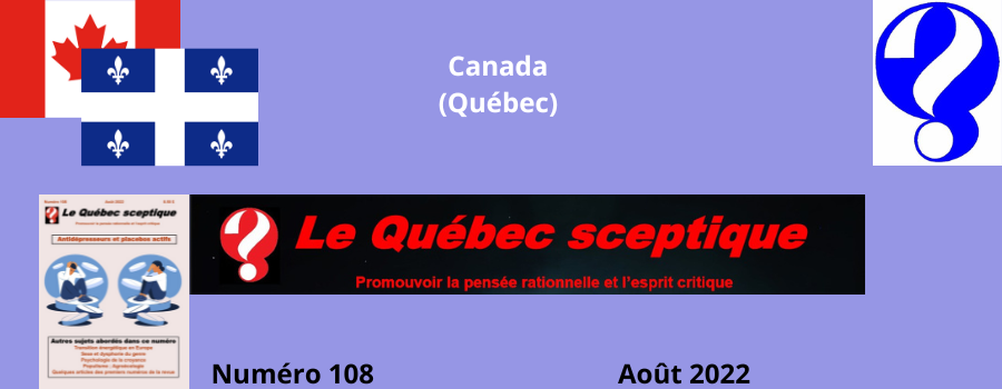 Au sommaire du Québec Sceptique N° 108 – Août 2022